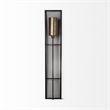 Mercana Newcomb 7x53.5 Gold/Black Metal Meshed Rectangular Wall Sconce