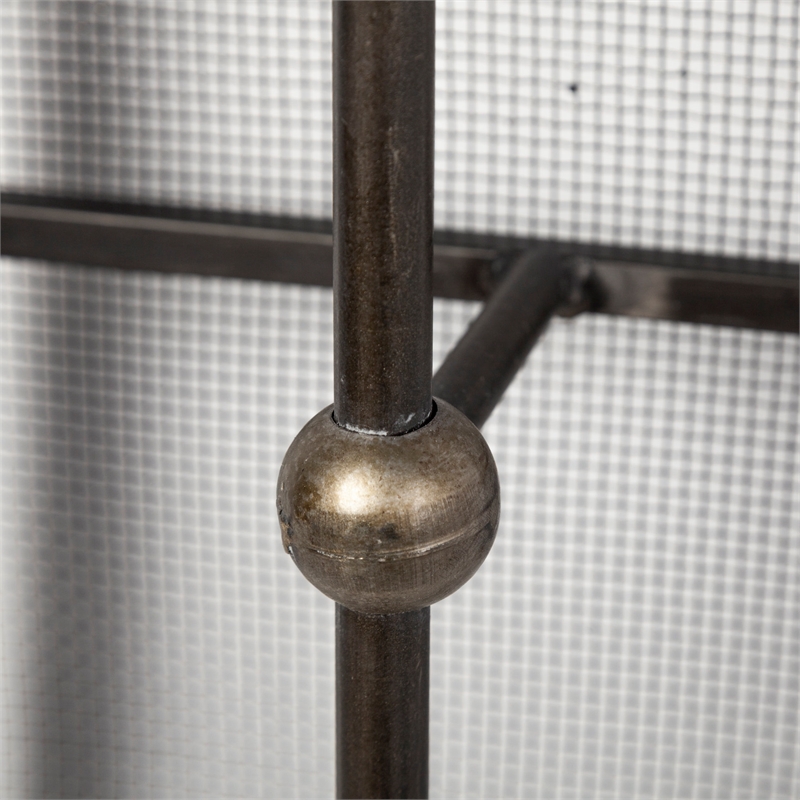 Mercana Newcomb 7x53.5 Gold/Black Metal Meshed Rectangular Wall Sconce