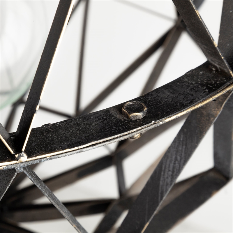Mercana Dyson I 18x18 Black Metal Triangular Orb Pendant Light