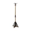 Mercana Lamda 22 x 74.5 Black Metal and Light Brown Wood Coat Rack