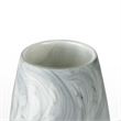 Mercana Volta II Tall White/Gray Abstract Pattern Ceramic Vase