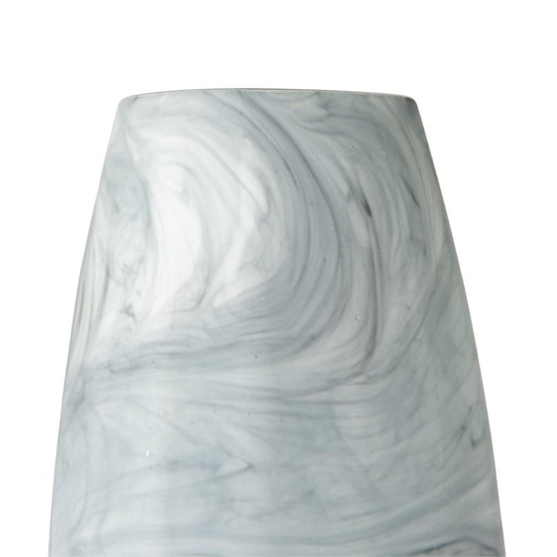 Mercana Volta II Tall White/Gray Abstract Pattern Ceramic Vase