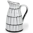 Mercana Lome Small Decorative White/Black Ceramic Jug