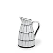 Mercana Lome Small Decorative White/Black Ceramic Jug