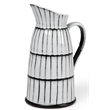 Mercana Lome Large White/Black Patterned Ceramic Water Pitcher