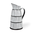 Mercana Lome Large White/Black Patterned Ceramic Water Pitcher