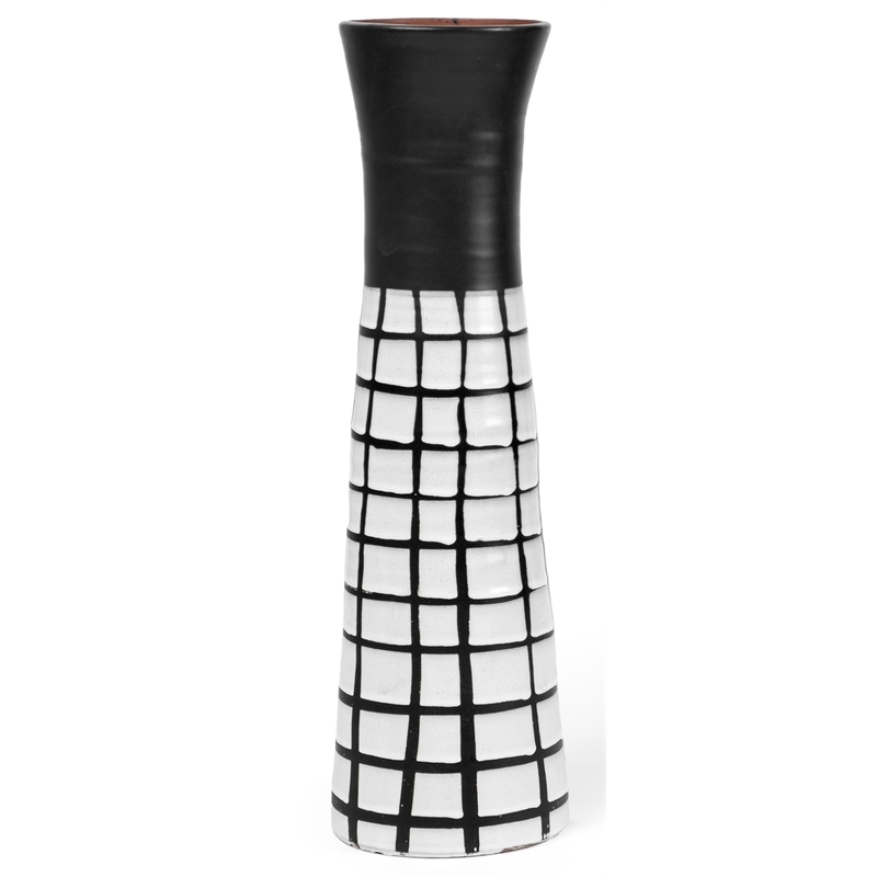 Mercana Luanda Small Black/White Large Ceramic Vase