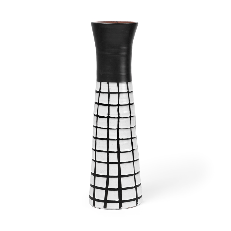 Mercana Luanda Small Black/White Large Ceramic Vase