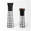 Mercana Luanda Small Black/White Large Ceramic Vase