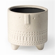 Mercana Jacob I Short White Ceramic Smiling Face Vase