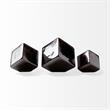 Mercana Mayweather Set of 3 Geometric Ceramic Cubes in Gloss Black