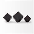 Mercana Mayweather Set of 3 Geometric Ceramic Cubes in Gloss Black