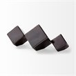 Mercana Mayweather Set of 3 Geometric Ceramic Cubes in Gloss Black