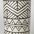 Mercana Uhura I Small Cream/Black Patterned Cylindrical Ceramic Vase