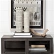 Mercana Uhura I Small Cream/Black Patterned Cylindrical Ceramic Vase