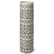 Mercana Uhura I Small Cream/Black Patterned Cylindrical Ceramic Vase