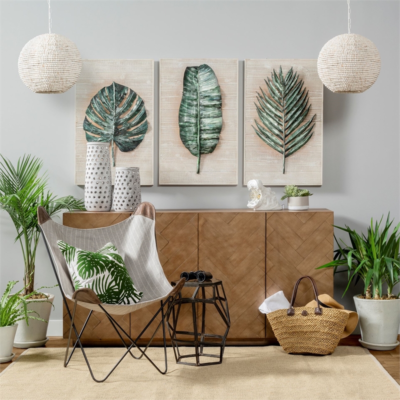 mercana theta 15.5x14.5 white-washed wood beaded pendant light