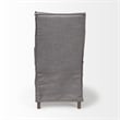 Elbert I Gray Fabric Slip-Cover Brown Wood Dining Chair (Set of 2)