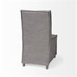Elbert I Gray Fabric Slip-Cover Brown Wood Dining Chair (Set of 2)