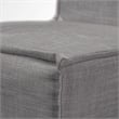 Elbert I Gray Fabric Slip-Cover Brown Wood Dining Chair (Set of 2)