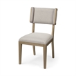 Mercana Teton I Grey Fabric Wrap Brown Wooden Base Dining Chair (Set of 2)