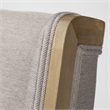 Mercana Teton I Grey Fabric Wrap Brown Wooden Base Dining Chair (Set of 2)