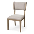 Mercana Teton I Grey Fabric Wrap Brown Wooden Base Dining Chair (Set of 2)