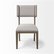 Mercana Tenton II Grey Fabric Seat Brown Wood Frame Dining Chair (Set of 2)