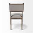 Mercana Tenton II Grey Fabric Seat Brown Wood Frame Dining Chair (Set of 2)