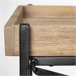 Trey I 80L x 16W x 30H Brown Wood and Black Iron Console Table (Set of 2)