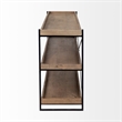 Trey I 80L x 16W x 30H Brown Wood and Black Iron Console Table (Set of 2)
