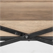 Trey I 80L x 16W x 30H Brown Wood and Black Iron Console Table (Set of 2)