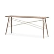 Mercana Kirby I 66x28.8 Medium Brown Wooden Cross-Braced Console Table