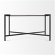 Mercana Lucas II Marble & Metal Coffee Table in Black and White
