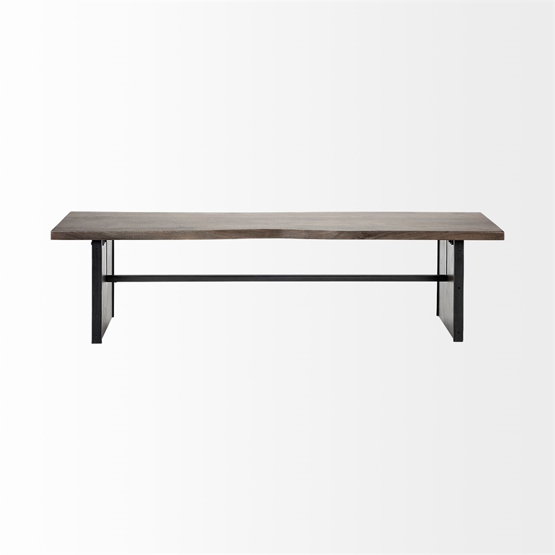 Mercana Ledger I 70 x 18 Live-Edge Wooden Medium Brown Dining Bench