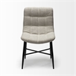 Mercana Barrow I Cream Fabric Wrap Black Metal Frame Dining Chair (Set of 2)