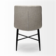 Mercana Barrow I Cream Fabric Wrap Black Metal Frame Dining Chair (Set of 2)