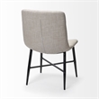 Mercana Barrow I Cream Fabric Wrap Black Metal Frame Dining Chair (Set of 2)