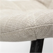 Mercana Barrow I Cream Fabric Wrap Black Metal Frame Dining Chair (Set of 2)