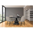 Mercana Barrow I Cream Fabric Wrap Black Metal Frame Dining Chair (Set of 2)