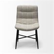 Mercana Barrow I Cream Fabric Wrap Black Metal Frame Dining Chair (Set of 2)