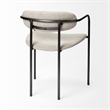 Mercana Parker I White Fabric Seat Black Iron Frame Dining Chair (Set of 2)