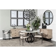 Mercana Parker I White Fabric Seat Black Iron Frame Dining Chair (Set of 2)