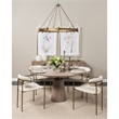 Mercana Parker I Fabric Seat Dining Chair in Cream and Gold (Set of 2)