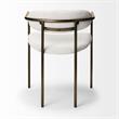 Mercana Parker I Fabric Seat Dining Chair in Cream and Gold (Set of 2)