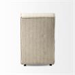Mercana Damon Cream-Toned Fabric Brown Wooden Base Dining Chair (Set of 2)