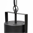 Mercana Minerva 19x22 Metallic Gray Hammered Detail Pendant Light