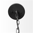 Mercana Minerva 19x22 Metallic Gray Hammered Detail Pendant Light
