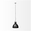Mercana Minerva 19x22 Metallic Gray Hammered Detail Pendant Light