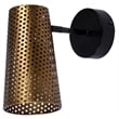 Mercana Wesley I 11x10.2 Gold Toned Perforated Metal Cone Wall Sconce